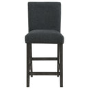 Coaster Furniture Alba 123139 Boucle Upholstered Counter Chair - Black (Set of 2) IMAGE 3
