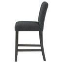 Coaster Furniture Alba 123139 Boucle Upholstered Counter Chair - Black (Set of 2) IMAGE 5