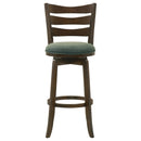  Coaster Furniture Murphy 181379 Wood Pub Height Swivel Bar Chair - Hunter Green IMAGE 3
