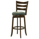  Coaster Furniture Murphy 181379 Wood Pub Height Swivel Bar Chair - Hunter Green IMAGE 4
