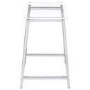 Coaster Furniture Jovani 182358 Acrylic Backless Counter Stool - Chrome (Set of 2) IMAGE 4