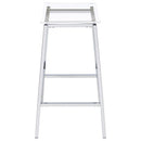 Coaster Furniture Jovani 182359 Acrylic Backless Bar Stool - Chrome (Set of 2) IMAGE 4