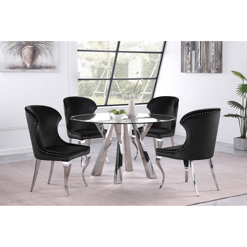 Coaster Furniture Round Alaia Dining Table with Glass Top 190710 IMAGE 4