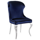 Coaster Furniture Cheyanne 190745 Upholstered Dining Side Chair - Ink Blue (Set of 2) IMAGE 1