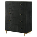 Coaster Furniture Arini 224335 5-Drawer Bedroom Chest - Black IMAGE 4