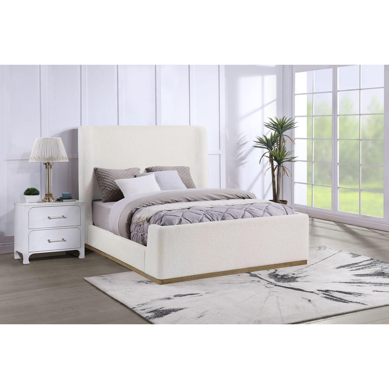  Coaster Furniture Nala 302046KE Upholstered Eastern King Sleigh Bed - Cream IMAGE 2