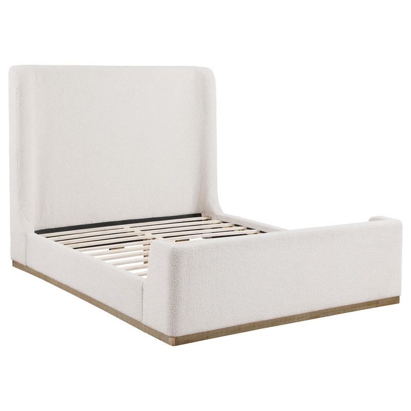 Coaster Furniture Nala 302046KE Upholstered Eastern King Sleigh Bed - Cream IMAGE 3