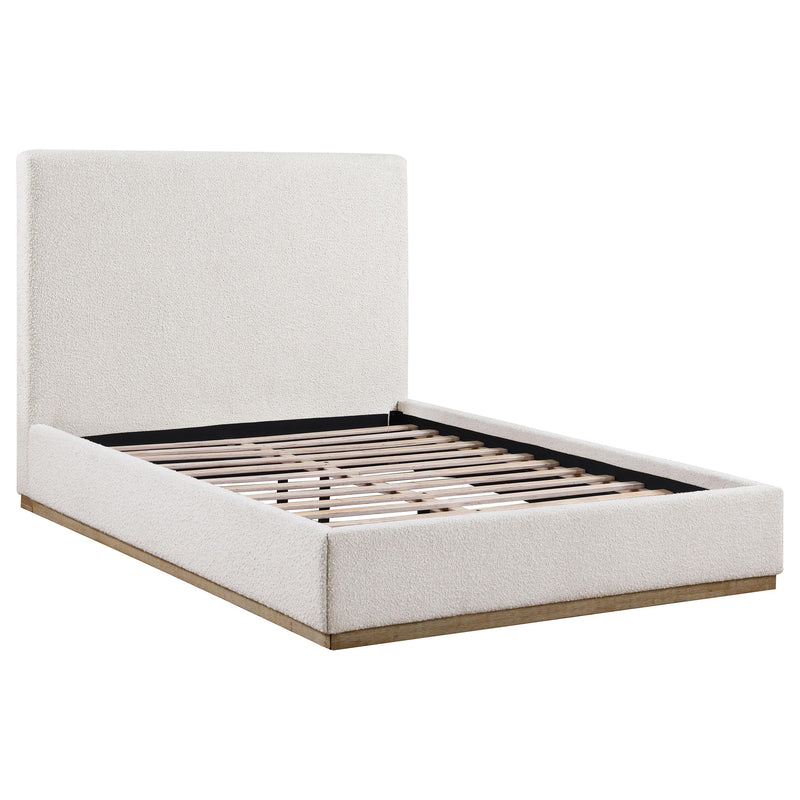  Coaster Furniture Knox 302053Q Upholstered Queen Panel Bed - Cream IMAGE 3