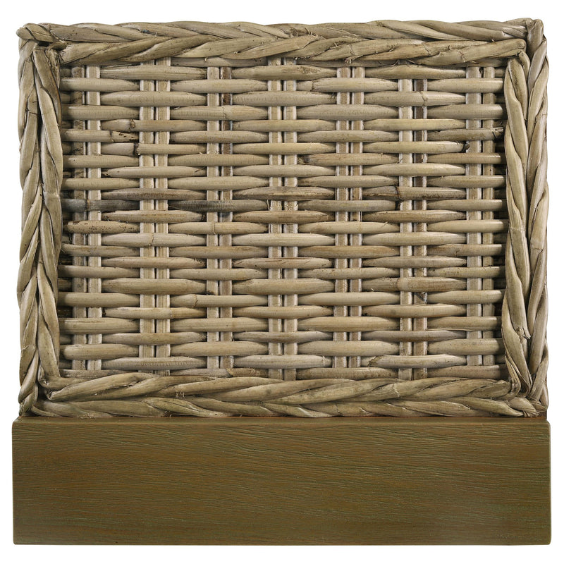 Coaster Furniture Zyla 360181Q Woven Rattan Queen Panel Bed - Kubu Grey IMAGE 5