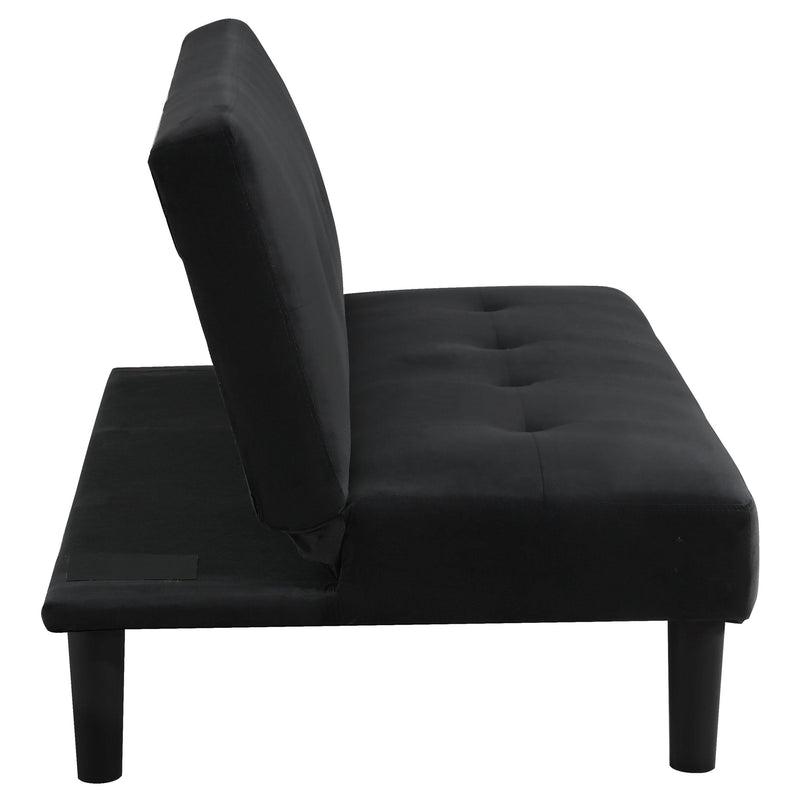 Coaster Furniture Stanford 360238 Upholstered Tufted Convertible Sofa Bed - Black IMAGE 10