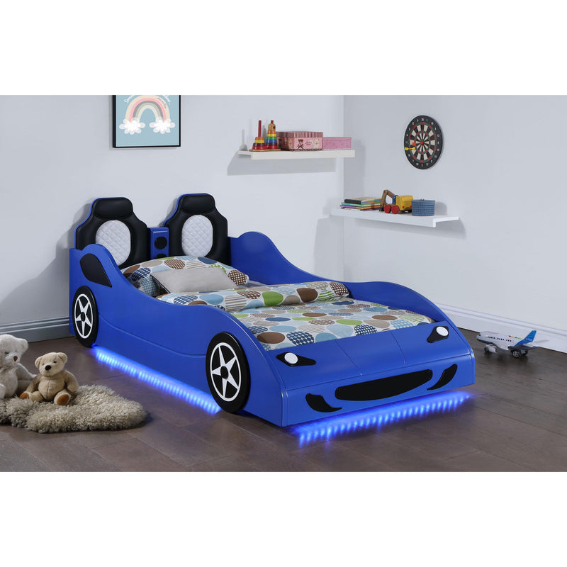 Coaster Furniture Cruiser 400478 Car Themed Twin Bed with Underglow Lights - Blue IMAGE 2