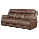  Coaster Furniture Ellington 508281 Upholstered Padded Arm Sofa - Dark Brown IMAGE 4