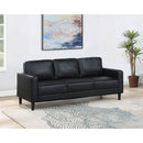  Coaster Furniture Ruth 508361 Upholstered Track Arm Sofa - Black IMAGE 2