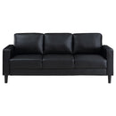  Coaster Furniture Ruth 508361 Upholstered Track Arm Sofa - Black IMAGE 3