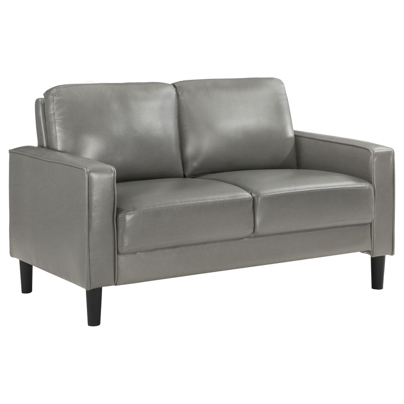 Coaster Furniture Ruth 508366 Upholstered Track Arm Loveseat - Grey IMAGE 1