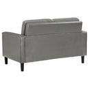  Coaster Furniture Ruth 508366 Upholstered Track Arm Loveseat - Grey IMAGE 5