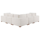  Coaster Furniture Lakeview 551461-SETA 5 pc Upholstered Modular Sectional Sofa - Ivory IMAGE 3