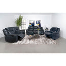 Coaster Furniture Sloane 610271 Upholstered Padded Arm Reclining Sofa - Blue IMAGE 9