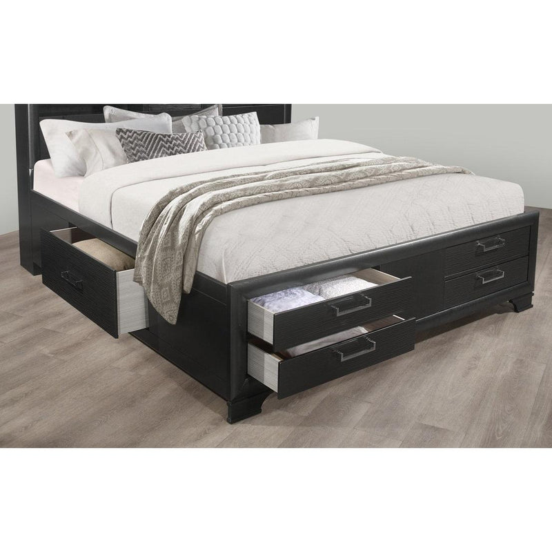 IFDC Ava Full Platform Bed with Storage Ava 54" Double Platform Bed - Jordyn Grey IMAGE 3