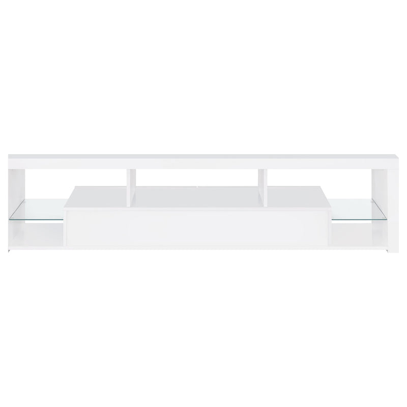  Coaster Furniture Jude 704251-SET 3-Piece Entertainment Center with 71" TV Stand - White High Gloss IMAGE 7