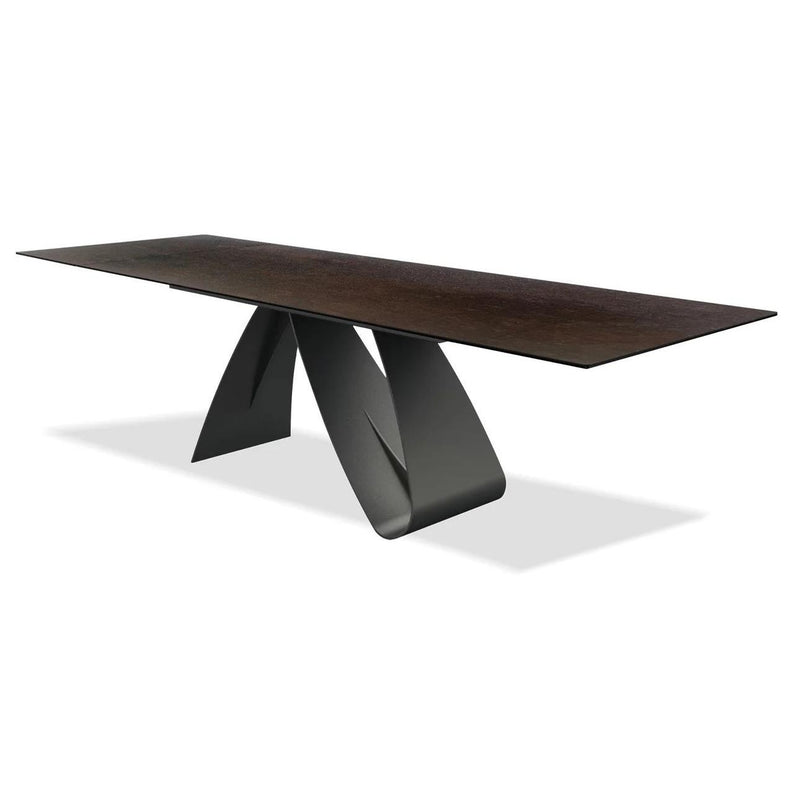 Mobital Signature Dining Table with Ceramic Top and Trestle Base DTA-SIGN-OXBR-110PC IMAGE 2