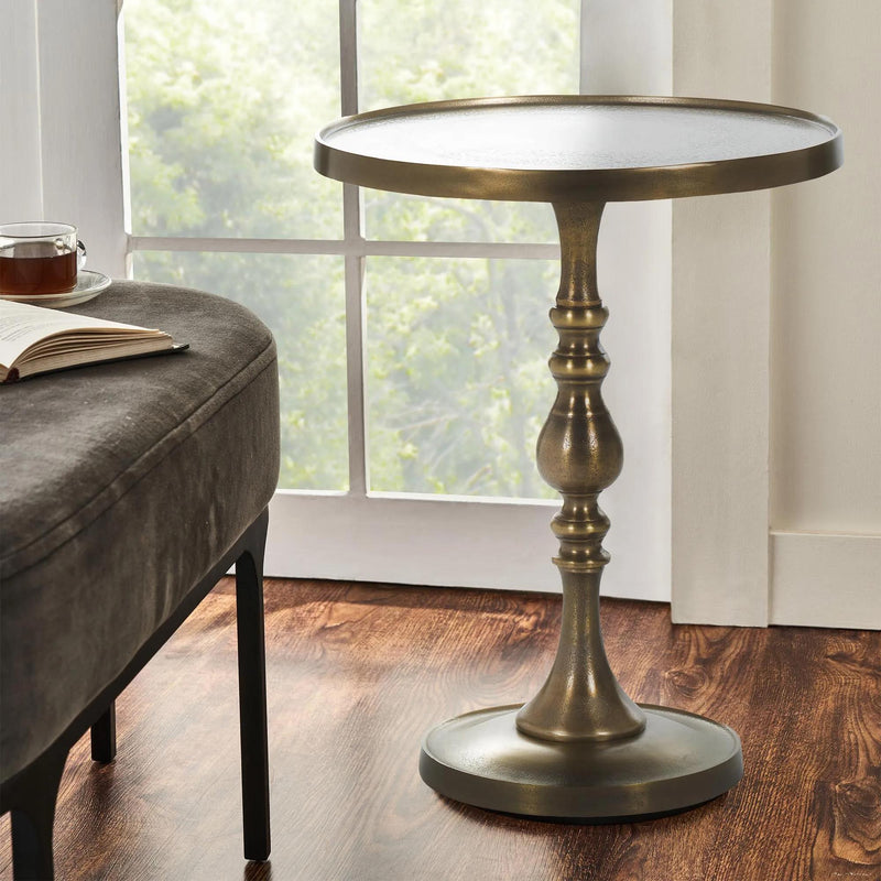  Renwil Romina Brass TA033 Accent Table IMAGE 2
