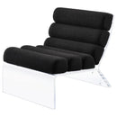  Coaster Furniture Serreta 903162 Boucle Upholstered Armless Acrylic Chair - Black IMAGE 4