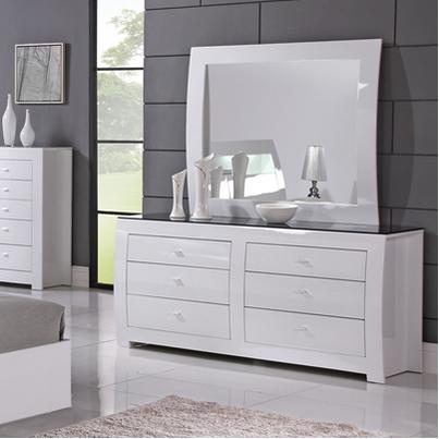 IFDC 6-Drawer Dresser with Mirror Barcelona DM IMAGE 1