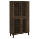 Coaster Furniture Elouise 950335 4-door Engineered Wood Tall Accent Cabinet - Dark Pine IMAGE 1