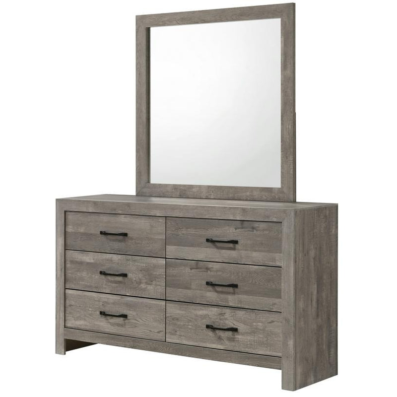 IFDC 6-Drawer Dresser with Mirror Charlotte Dresser & Mirror IMAGE 1