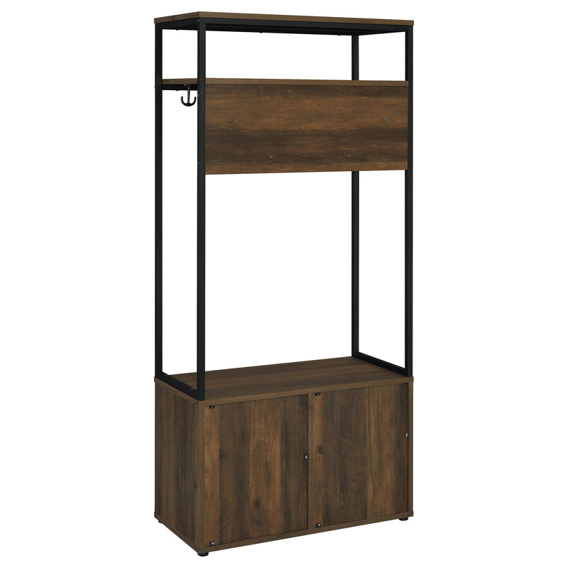 Coaster Furniture Quincy 980006 2-Door Engineered Wood Hall Tree - Dark Pine/Black IMAGE 7