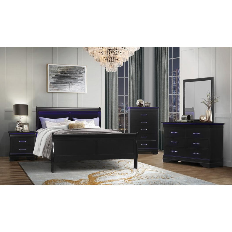 IFDC Isabella 6-Drawer Dresser with Mirror Isabella Dresser and Mirror Set IMAGE 2