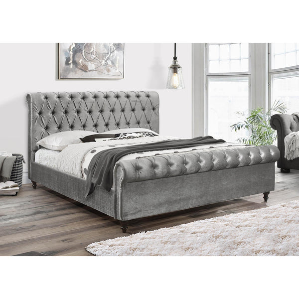 IFDC Queen Upholstered Panel Bed IF-199 IMAGE 1