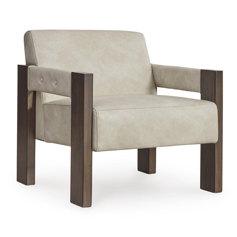 Signature Design by Ashley Adlanlock Stationary Leather Look Accent Chair A3000694 IMAGE 1