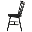 Coaster Furniture Hollyoak 183042 Windsor Wood Dining Side Chair - Black (Set of 2) IMAGE 4