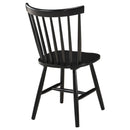 Coaster Furniture Hollyoak 183042 Windsor Wood Dining Side Chair - Black (Set of 2) IMAGE 6