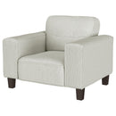  Coaster Furniture Deerhurst 509649 Upholstered Track Arm Tufted Accent Chair - Greige IMAGE 3