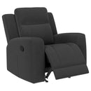  Coaster Furniture Brentwood 610286 Upholstered Recliner Chair - Dark Charcoal IMAGE 2
