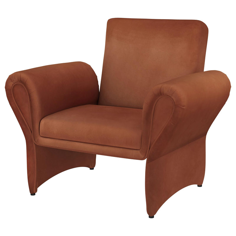  Coaster Furniture Liana 903150 Upholstered Roll Arm Accent Armchair - Rust Orange IMAGE 3