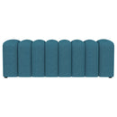  Coaster Furniture Summer 910293 Fabric Upholstered Tufted Accent Bench - Peacock Blue IMAGE 2