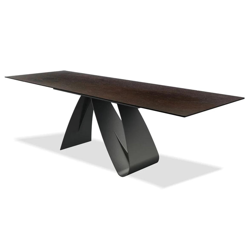 Mobital Signature Dining Table with Ceramic Top and Pedestal Base DTASIGNOXIDPCBLA IMAGE 3