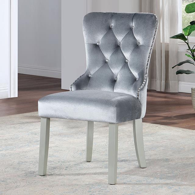 Furniture of America Adalia Dining Chair CM3241GY-SC-2PK IMAGE 1