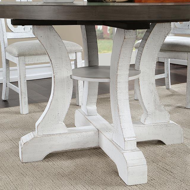 Furniture of America Round Auletta Dining Table CM3417GY-RT IMAGE 3