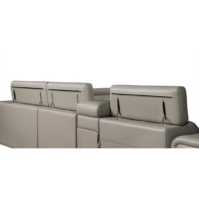 Furniture of America Linwurst Power Reclining Leatherette Sectional CM6457GY-PM-SECT IMAGE 5