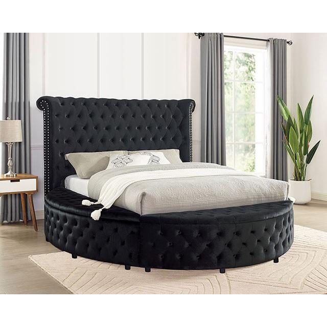 Furniture of America Delilah Queen Upholstered Platform Bed with Storage CM7177BK-Q-BED IMAGE 5