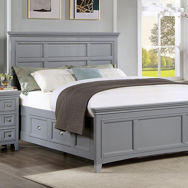 Furniture of America Castlile Full Panel Bed with Storage CM7413GY-F-BED IMAGE 1