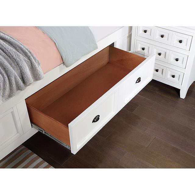 Furniture of America Castile California King Panel Bed with Storage CM7413WH-CK-BED IMAGE 3