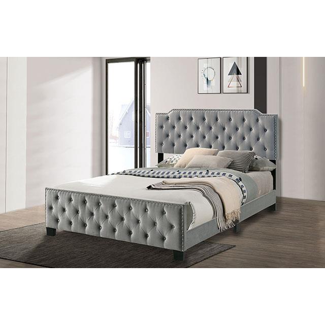 Furniture of America Charlize California King Upholstered Platform Bed CM7414LG-CK IMAGE 2