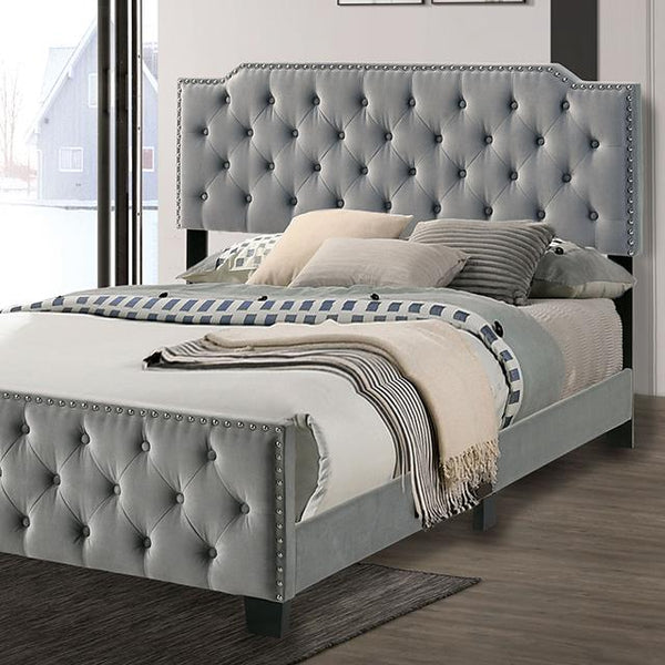 Furniture of America Charlize King Upholstered Platform Bed CM7414LG-EK IMAGE 1