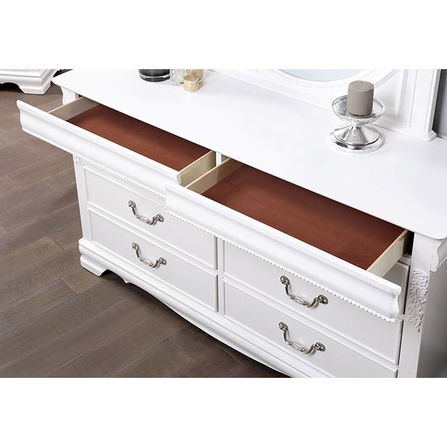 Furniture of America Alecia 6-Drawer Dresser CM7458WH-D IMAGE 3